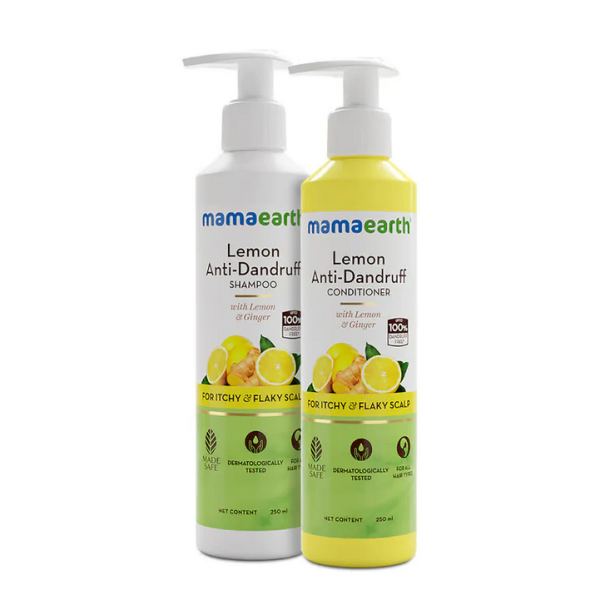 Mamaearth Lemon Anti Dandruff Shampoo and Conditioner 250ml
