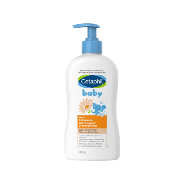 CetaphilBabyWash ShampooWithOrganicCalendula TearFree Paraben ColourantandMineralOilFree 400mlPump