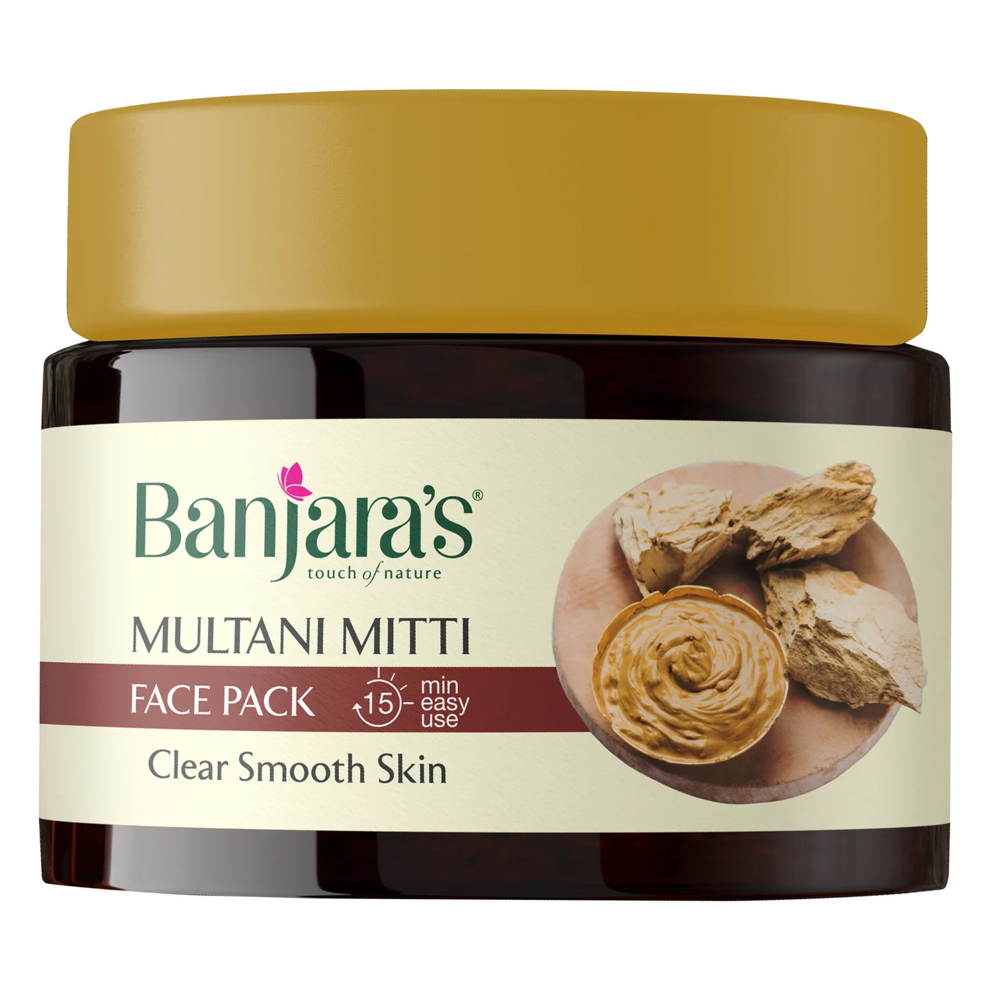 Banjara's Multani Mitti Face Pack - 100g 1 MM Jar 01
